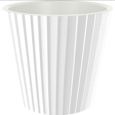 Горшок для цветов InGreen Sand  D280мм, 10,5л c дренажной вставкой белый в интернет гипермаркете «Планета Лета». Фото