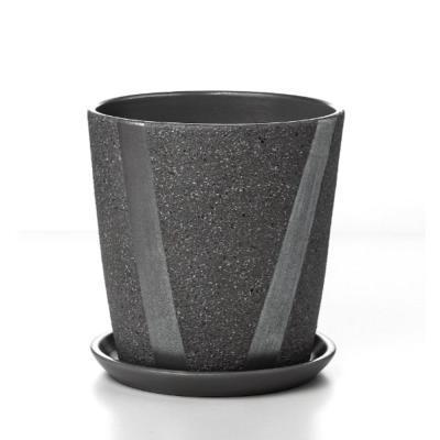 Горшок Стрит серый конус d18, h18,5см, 2,6л в интернет гипермаркете «Планета Лета». Фото