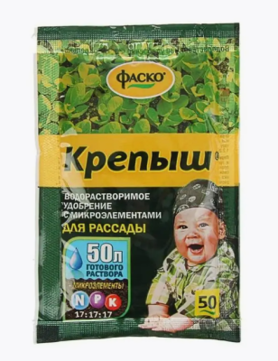 Удобрение Крепыш органоминеральное водорастворимое для рассады 50г в интернет гипермаркете «Планета Лета». Фото