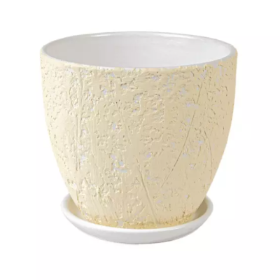 Горшок Ваниль высокий овал с/п d22, h19,5см, 5л в интернет гипермаркете «Планета Лета». Фото