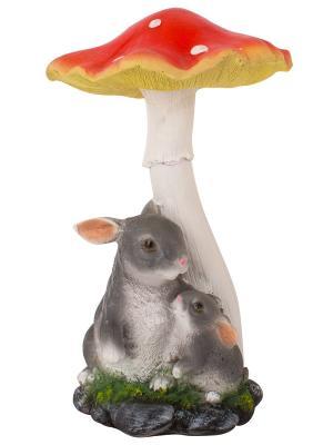 Фигура Зайцы под грибом H-29см ФП317 в интернет гипермаркете «Планета Лета». Фото