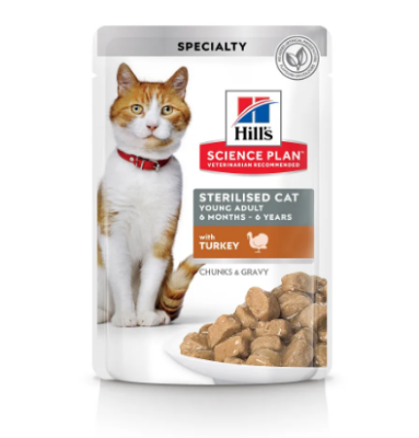 Хиллс конс д/кошек индейка 85гр пауч (уп-12шт) 2107/604005 в интернет гипермаркете «Планета Лета». Фото