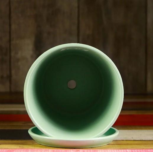 Горшок "Лофт Конус" (керамика) D18xH18,5 см зеленый,Конус 2,6 л в интернет гипермаркете «Планета Лета». Фото