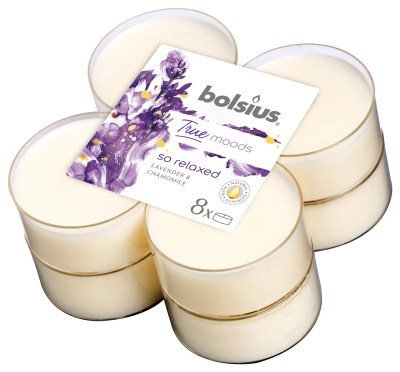 Свеча Болсус гильза макси аром 8 шт Лаванда и Ромашка в интернет гипермаркете «Планета Лета». Фото
