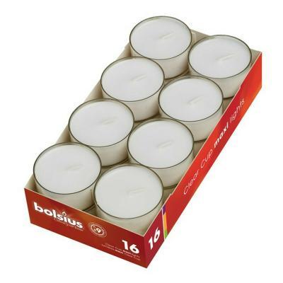 Свеча Болсус чайная Maxi light прозрачная чашка в интернет гипермаркете «Планета Лета». Фото