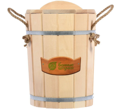 Запарник 9 л. «Контраст» с пластиковой вставкой с крышкой "Банные штучки" в кор./1 в интернет гипермаркете «Планета Лета». Фото