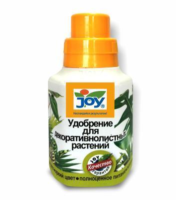 Удобрение JOY для декоративнолистных растений 250мл в интернет гипермаркете «Планета Лета». Фото