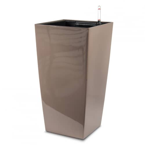 Кашпо Lechuza Cubico Complete (shiny taupe), 50x50xH95см в интернет гипермаркете «Планета Лета». Фото