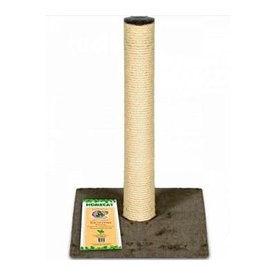 Когтеточка-столбик для кошек 295*295*500 ковролин, джут, цвет серый в интернет гипермаркете «Планета Лета». Фото