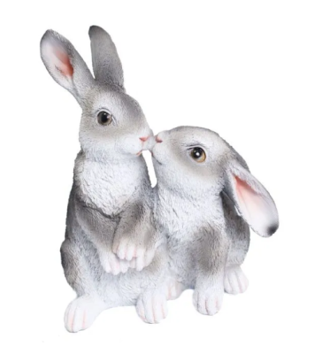 Фигура Зайчата пара Н-23см,L-18см,В-15см F1488 в интернет гипермаркете «Планета Лета». Фото