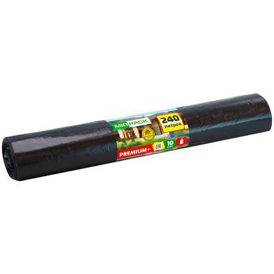 Мешки для мусора ПВД PREMIUM+ 240л 45мкм 10шт 24010830 в интернет гипермаркете «Планета Лета». Фото