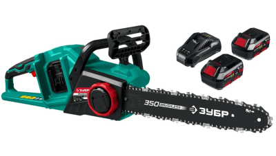 ЗУБР 36В бесщеточная пила цепная, 2х18В АКБ (4Ач). ПЦЛ-3635-42 в интернет гипермаркете «Планета Лета». Фото