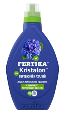 Удобрение Фертика Кристалон для Гортензий и Азалий жидкий, 250мл в интернет гипермаркете «Планета Лета». Фото