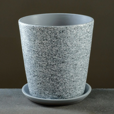 Горшок Серый камень конус с/п d18, h18,5см, 2,6л в интернет гипермаркете «Планета Лета». Фото