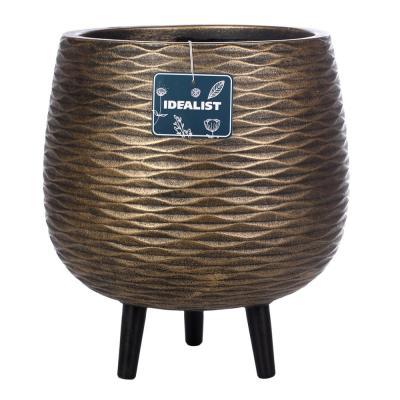 Кашпо IDEALIST Паттерн с подставкой, файберстоун, золотистое, D42 H47 cm WWAVE-RND-42-GLD IDEALIST в интернет гипермаркете «Планета Лета». Фото Кашпо IDEALIST Паттерн с подставкой, файберстоун, золотистое, D42 H47 cm WWAVE-RND-42-GLD в интернет гипермаркете «Планета Лета». Фото