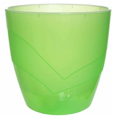 Кашпо Грация d13; h13, 1,2л прозр/зеленое в интернет гипермаркете «Планета Лета». Фото