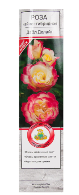 Роза чайно-гибридная Дабл Делайт (туба) в интернет гипермаркете «Планета Лета». Фото