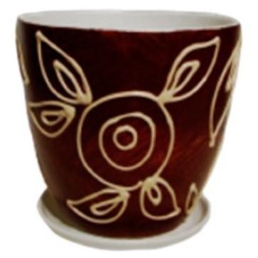 Горшок В/О "Венге" керам №2 в интернет гипермаркете «Планета Лета». Фото