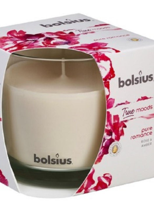 Свеча Болсус в стекле 95*95 аром Роза и янтарь в интернет гипермаркете «Планета Лета». Фото