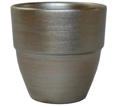 Горшок керамический Металлик/Сланец с поддоном, готика борт d22 h23см 5 л в интернет гипермаркете «Планета Лета». Фото