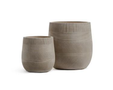 Кашпо TREEZ Ergo Graphics округлая чаша капучино в-43 см, д-43 см, 60л в интернет гипермаркете «Планета Лета». Фото