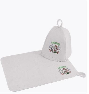 Набор 2-х предметный Эко, «Банька» (шапка с вышивкой, коврик) 11-370 в интернет гипермаркете «Планета Лета». Фото