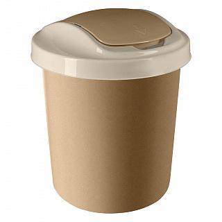 Контейнер для мусора Vogue 12 л кофейный в интернет гипермаркете «Планета Лета». Фото