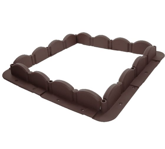 Бордюр "Волна" коричневый (с креплениями) в интернет гипермаркете «Планета Лета». Фото