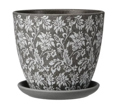 Горшок КК Крокус черный матовый d22,5, h14см, 4л в интернет гипермаркете «Планета Лета». Фото