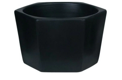 Кашпо Эджест черный шестигранник d15, h11см, 1,3л в интернет гипермаркете «Планета Лета». Фото