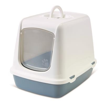 Savic Туалет-домик д/кошек OSKAR голубой Earth Collection 50*37*39 см A0265 (уп-4шт) в интернет гипермаркете «Планета Лета». Фото