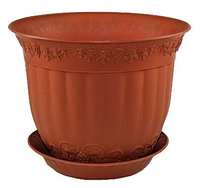 Кашпо Флора с п/д d44см 30л терракот в интернет гипермаркете «Планета Лета». Фото
