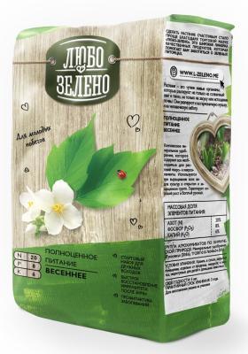 Удобрение Любо-Зелено Тукосмесь Весна брик 1кг в интернет гипермаркете «Планета Лета». Фото