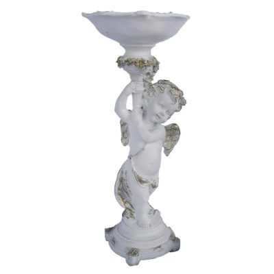 Фигура Ангел держит чашу слева Н-46см,L-20см,В-18м F1321 в интернет гипермаркете «Планета Лета». Фото