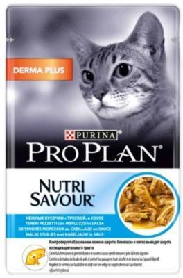 Корм PRO PLAN д/кош Дерма + Треск/соус 85гRU в интернет гипермаркете «Планета Лета». Фото