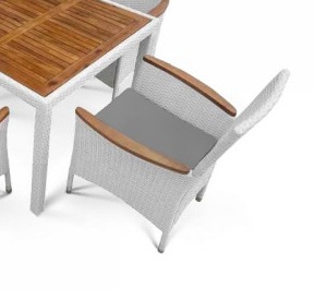 Комплект мебели 4 стула + стол 90x90 AFM-440A White в интернет гипермаркете «Планета Лета». Фото