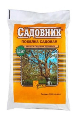 Побелка Садовник сухая в пакете 1,25кг в интернет гипермаркете «Планета Лета». Фото