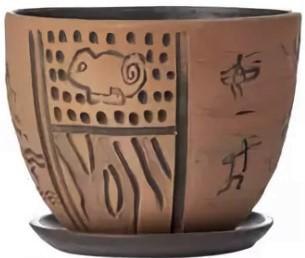 Горшок Овал "Африка охота" керам №6 в интернет гипермаркете «Планета Лета». Фото