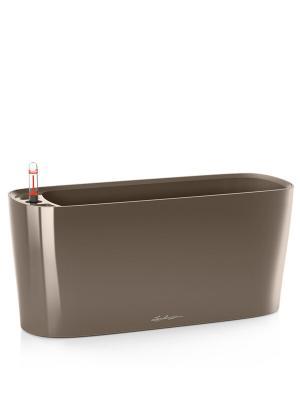 Кашпо   Lechuza Delta 10 Complete (taupe high-gloss), 30x11xH13см в интернет гипермаркете «Планета Лета». Фото
