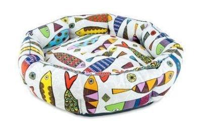 Лежанка круглая Радужная форель M 75*37*50см (лог. уп-ка) 52*52*12см (сп.место) в интернет гипермаркете «Планета Лета». Фото