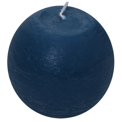 Свеча Рустик шар 80мм темно-синий 103868090365 в интернет гипермаркете «Планета Лета». Фото