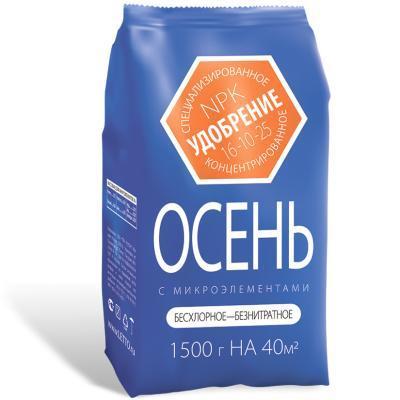 Удобрение осеннее У ВСЕХ АГРОУСПЕХ с микроэлементами, минеральное 1,5кг в интернет гипермаркете «Планета Лета». Фото