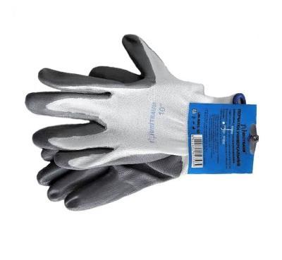 Перчатки универсальные (серо/белые), с полиуретановым покрытием, р.10 UN-N001-10 в интернет гипермаркете «Планета Лета». Фото