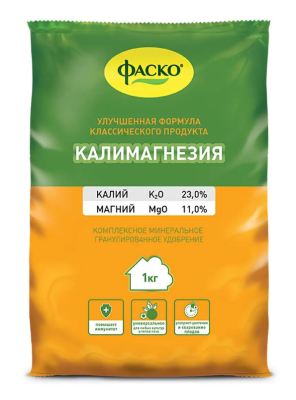 Удобрение сухое Фаско Калимагнезия минеральное гранулированное 1кг в интернет гипермаркете «Планета Лета». Фото