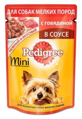 Корм Pedigree пауч д/взр соб мини/пор с говяд 85г в интернет гипермаркете «Планета Лета». Фото