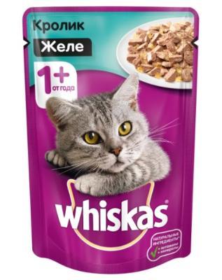 Корм Whiskas желе кролик 85г в интернет гипермаркете «Планета Лета». Фото