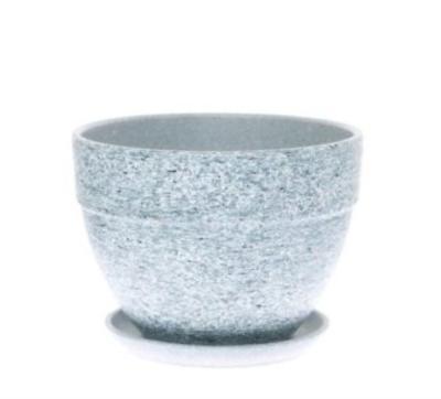 Горшок Серый камень овал борт d15, h11см, 1,2л в интернет гипермаркете «Планета Лета». Фото