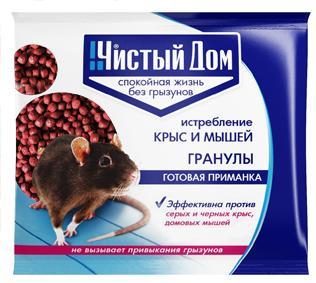 Гранулы от крыс и мышей ЧИСТЫЙ ДОМ пак. 50г в интернет гипермаркете «Планета Лета». Фото