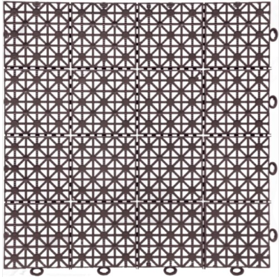 Покрытие садовое Квадрат, 30х30 см, 9 шт/уп, пластик, шоколадный в интернет гипермаркете «Планета Лета». Фото