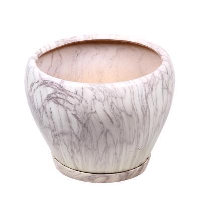 Горшок для цветов Qianjin с поддоном 31 см черный в интернет гипермаркете «Планета Лета». Фото